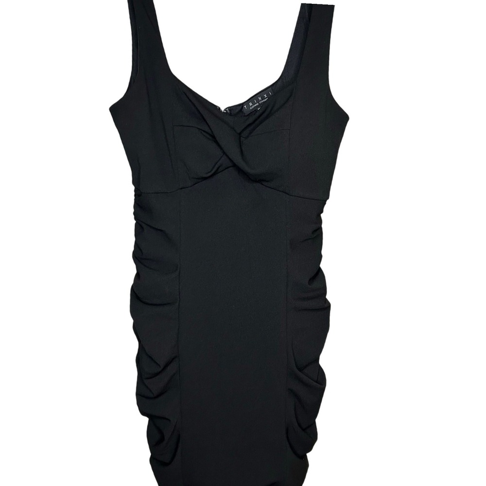 Trixxi Black Dress-9 juniors- ruched,‎ bodycon, stretch, prom homecoming wedding